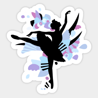 Blueberry Ballerina Colorful Pastels Cutout Sticker